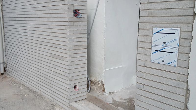 은평구 주택 블럭담장 시공 완료 후 정면 모습